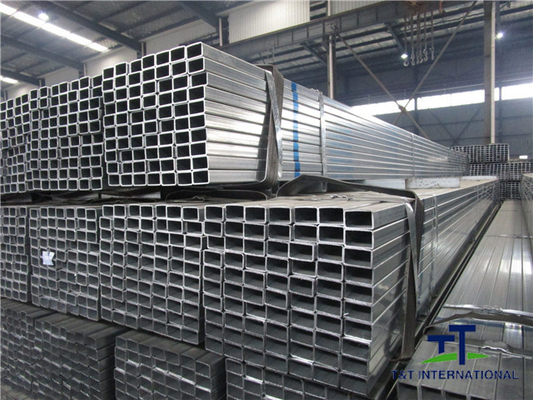 Electronic Resistance Weld Rectangular Hollow Tube , Cold Rolled Rectangular Tubing