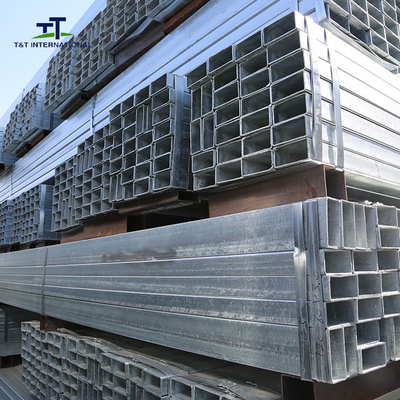 25*50mm SHS RHS Galvanized Rectangular Tubing High Weight Bearing With Grooves